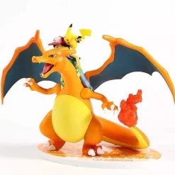 Ash Ketchum & Charizard / Glurak Lizardon Sammel Figur Pokemon