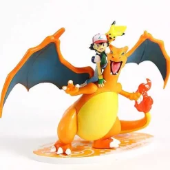 Ash Ketchum & Charizard / Glurak Lizardon Sammel Figur Pokemon