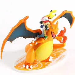 Ash Ketchum & Charizard / Glurak Lizardon Sammel Figur Pokemon