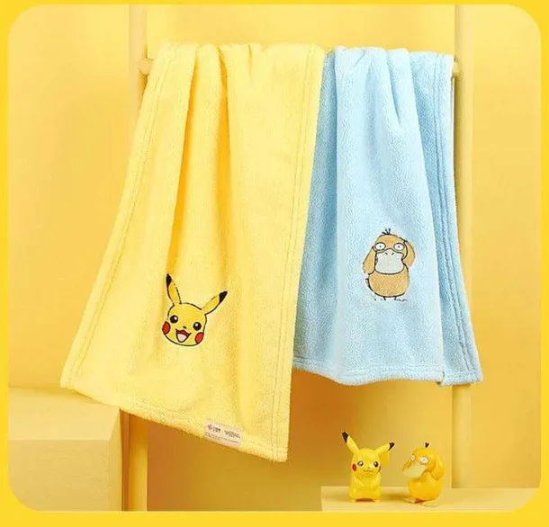 Bade Handtucher Mit Pokemon Pikachu U. A. Motiven
