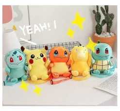 Bisasam Bulbasaur, Pikachu, Enton, Glumanda Plusch Kleine Tasche Rucksack