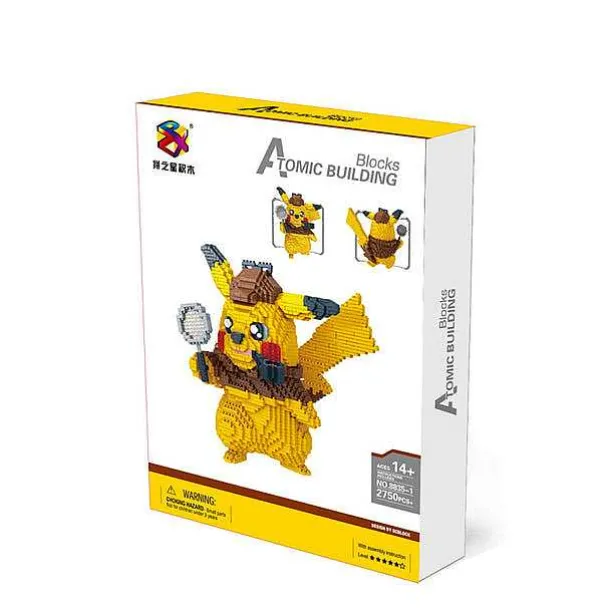 Detektiv Pikachu Baustein-Modell (15Cm X 15Cm X 15Cm)