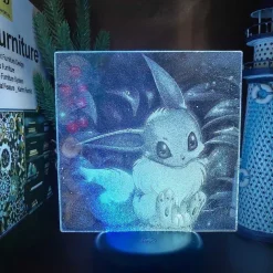 3D Led Hologramm Nachtlampe Pokemon Evoli Eevee
