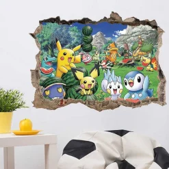 3D Pokemon Detektiv Pikachu Wand Sticker (45Cm*60Cm)