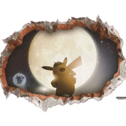 3D Pokemon Detektiv Pikachu Wand Sticker (45Cm*60Cm)