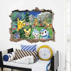 3D Pokemon Detektiv Pikachu Wand Sticker (45Cm*60Cm)