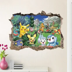 3D Pokemon Detektiv Pikachu Wand Sticker (45Cm*60Cm)