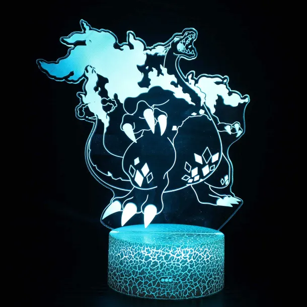 Dynamax Glurak Charizard 3D Lampe Nachtlicht