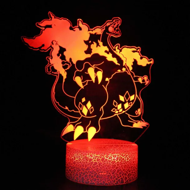 Dynamax Glurak Charizard 3D Lampe Nachtlicht