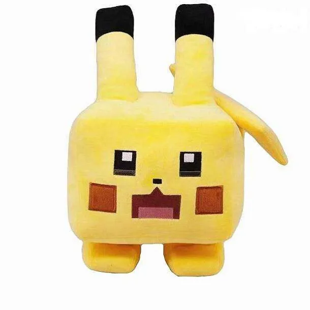 Eckige Pokemon Pluschies - Evoli, Pikachu, Enton, Schiggy, Pummeluff, Bisasam Im Pixel Look