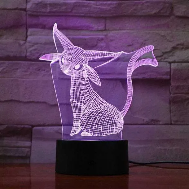 Eevee / Evoli 3D Led Lampe (9 Motive) Nachtlicht, Tischlampe