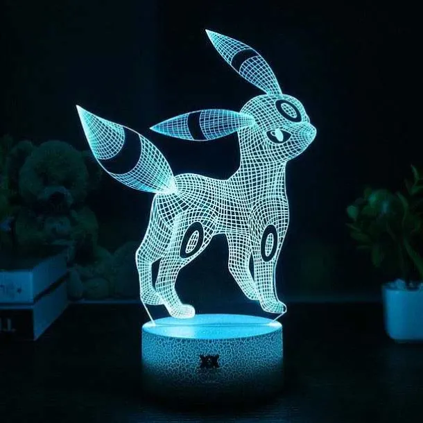Eevee / Evoli 3D Led Lampe (9 Motive) Nachtlicht, Tischlampe