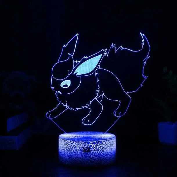 Eevee / Evoli 3D Led Lampe (9 Motive) Nachtlicht, Tischlampe