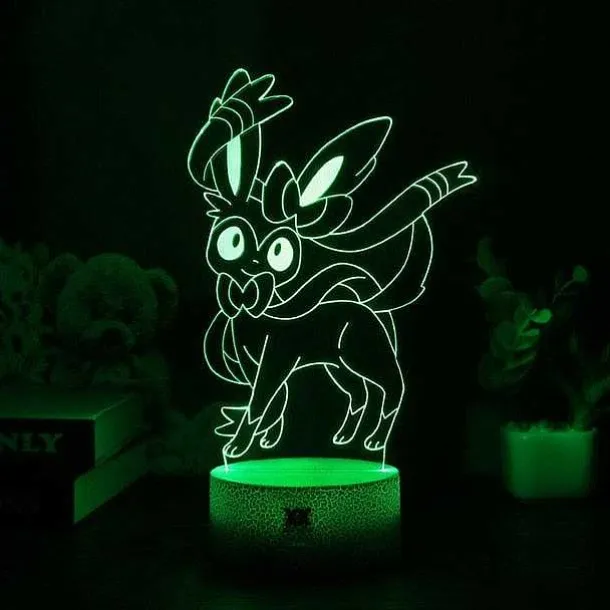 Eevee / Evoli 3D Led Lampe (9 Motive) Nachtlicht, Tischlampe
