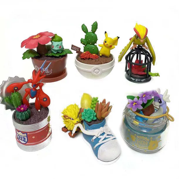 6Er Set Botanische Pokemon Figuren