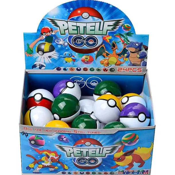 24Er Set Pokebälle (Ca. 5Cm) Rot Oder Farben Gemischt