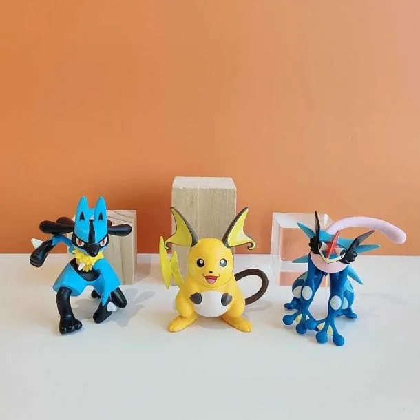 7Er Set Pokemon Figuren Pikachu Lucario Jolteon Espeon Psyduck