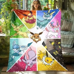 Flauschige Weiche Decken Mit Pikachu Und Evoli Motiven