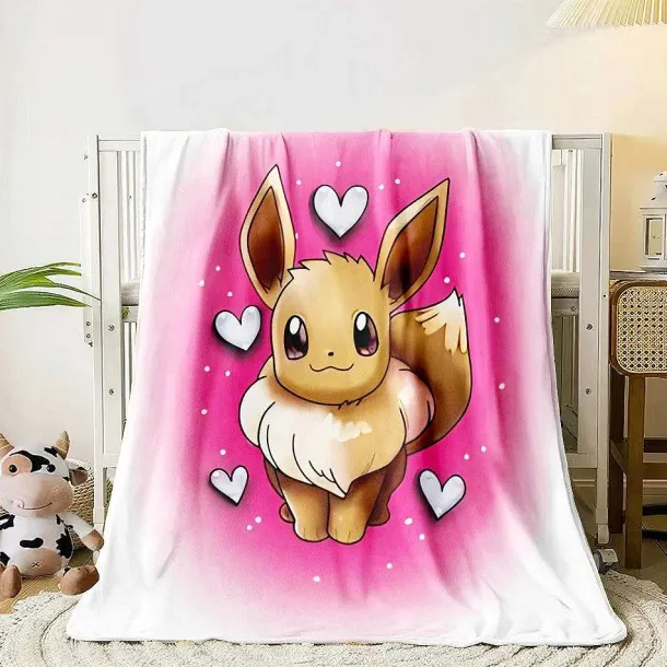 Flauschige Weiche Decken Mit Pikachu Und Evoli Motiven