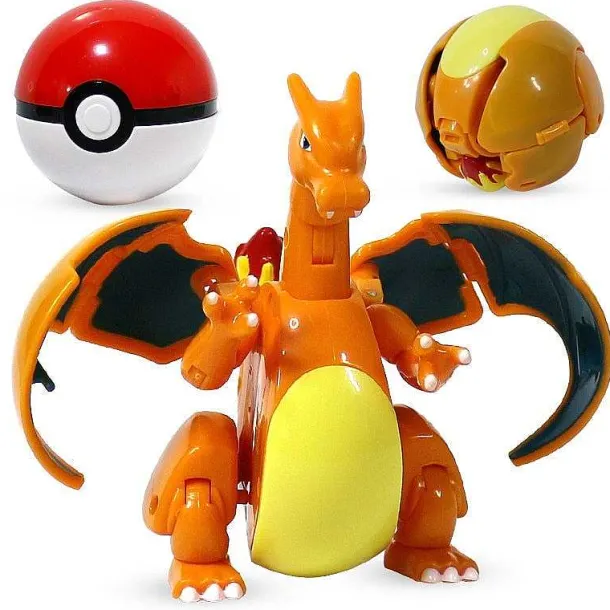 Glurak / Charizard Spiel Figur Mit Pokeball Pokemon Spielzeug Set