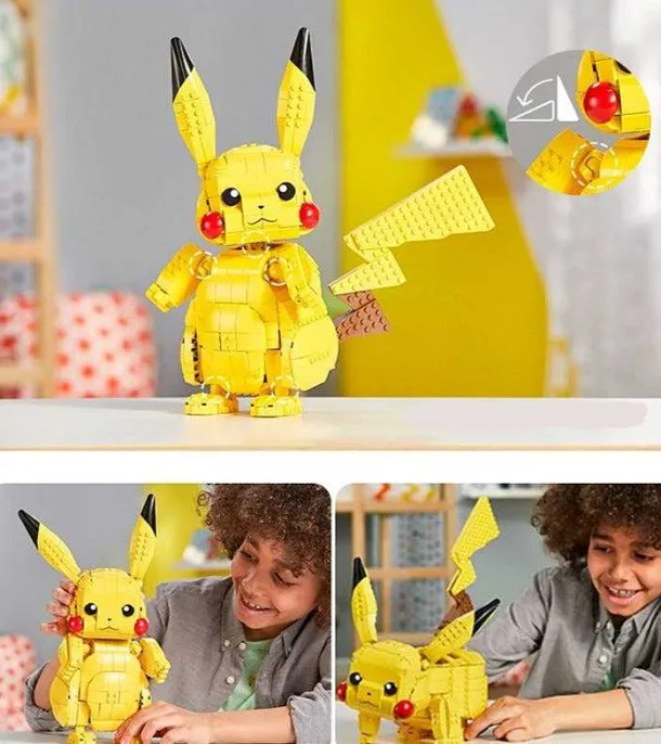 Jumbo Pikachu Mega Baustein Set Pokemon Figur