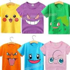 Kinder T-Shirts Mit Niedlichen Pokemon Oder Pikachu Motiven