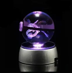 Kristall Pokeball Mit 3D Effekt Realxo Mewtu Pikachu Uvm.