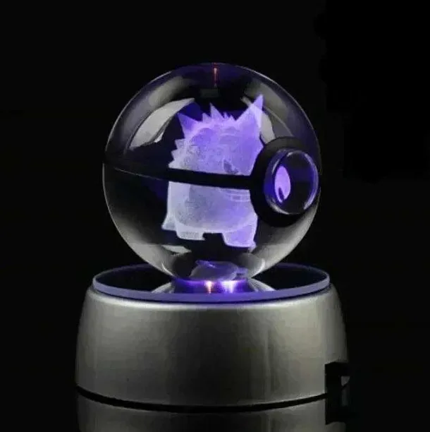 Kristall Pokeball Mit 3D Effekt Realxo Mewtu Pikachu Uvm.