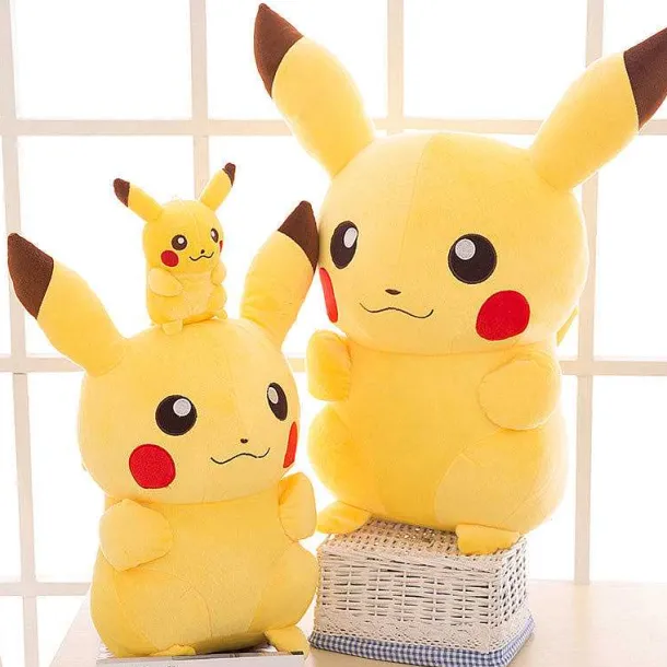 Lachender Pikachu Stofftier Kuscheltier In Verschiedenen Grosen (20-45Cm)