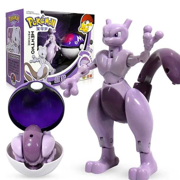 Mewtwo / Mewtu Spielzeug Figur Mit Pokeball