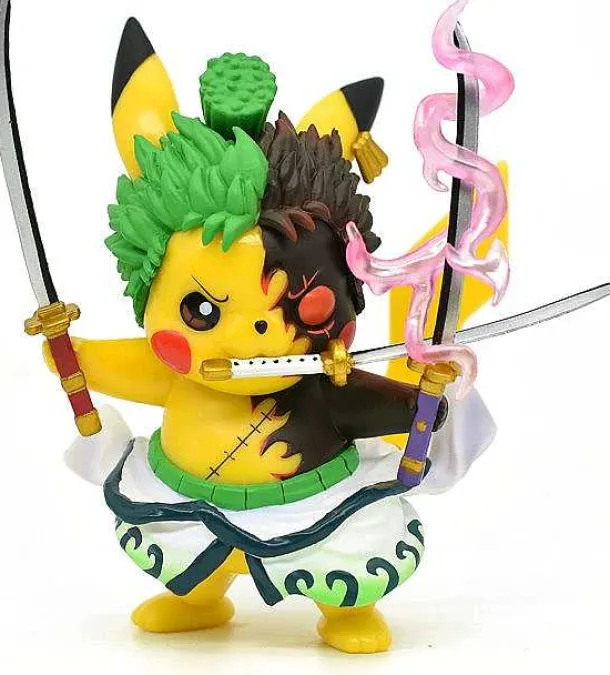 Pikachu Anime Kawaii Cosplay Roronoa Zoro Pokemon Figur (Ca. 10Cm)