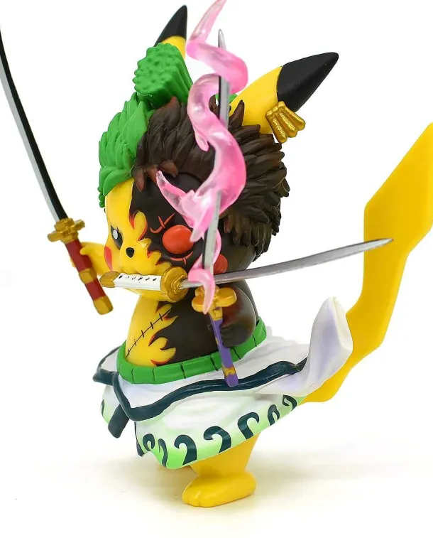Pikachu Anime Kawaii Cosplay Roronoa Zoro Pokemon Figur (Ca. 10Cm)