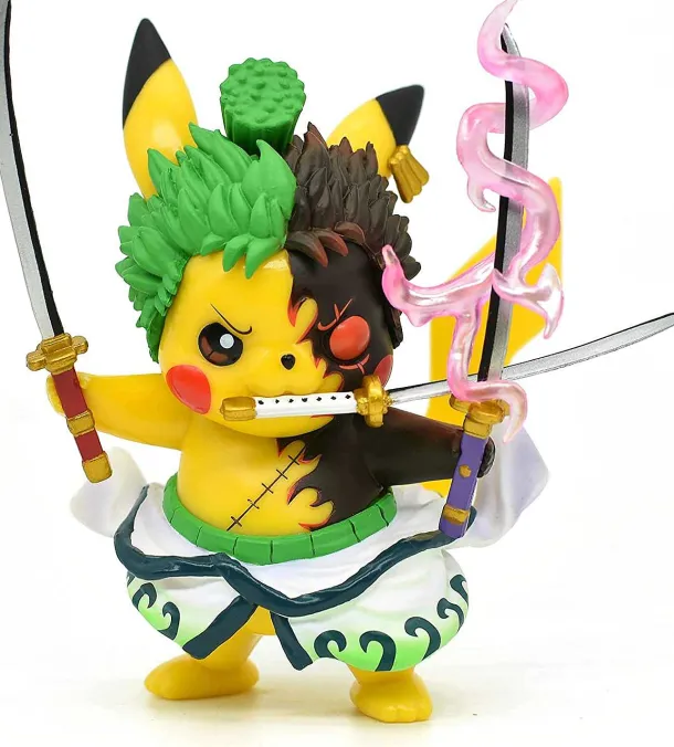 Pikachu Anime Kawaii Cosplay Roronoa Zoro Pokemon Figur (Ca. 10Cm)
