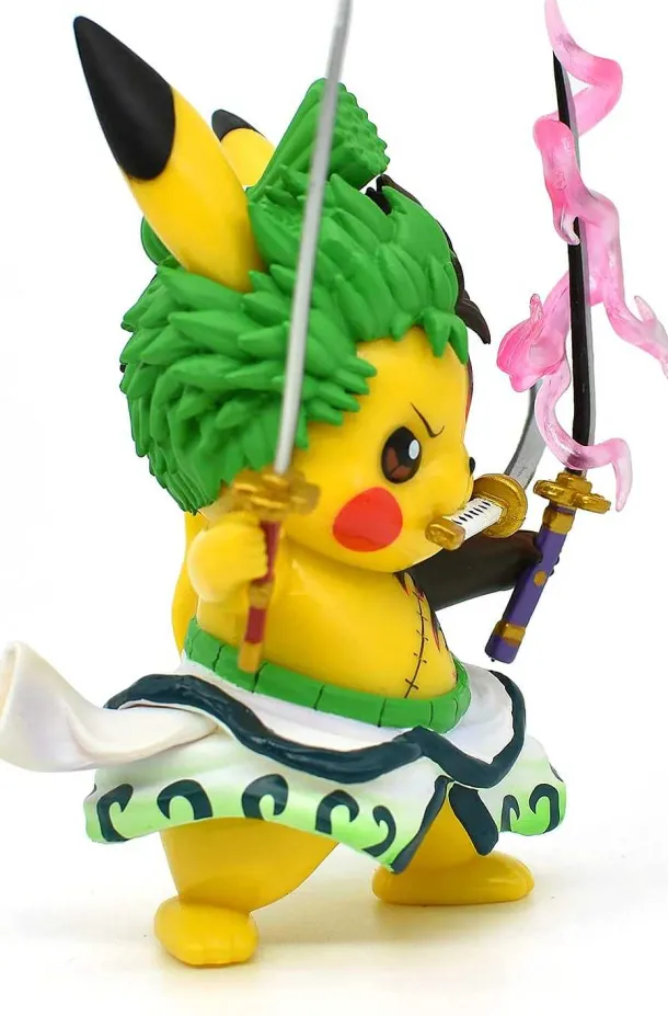 Pikachu Anime Kawaii Cosplay Roronoa Zoro Pokemon Figur (Ca. 10Cm)