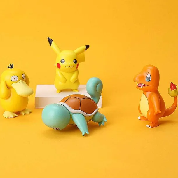 Pikachu Gluamnda, Enton, Schiggy, Bisasam Und Pummeluff Pokemon Figuren Set