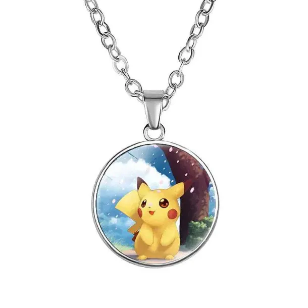 Pikachu Halskette Mit Anhanger - Viele Unterschiedliche Pokemon Motive