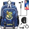 Pikachu Pokemon Rucksack Mit Usb - Ideal Fur Laptops Und Fur Die Schule