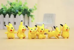 6 Pikachu Pvc Pokeball Figuren (Ca.4 Cm)