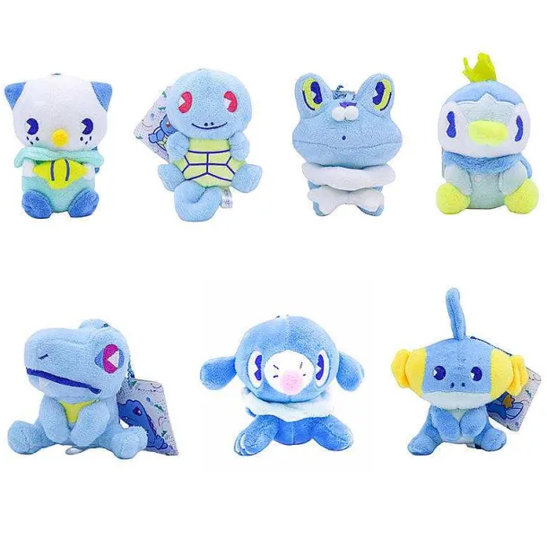 Pluschfiguren 7Er Set Pokemon Mit Plinfa, Ottaro, Hydropi, Froxy, Karnimani, Schiggy