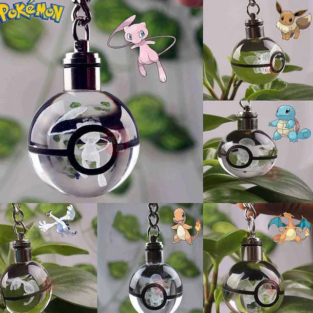 Pokeball Anhanger Mit Pokemon Motiven Und Farbwechsel