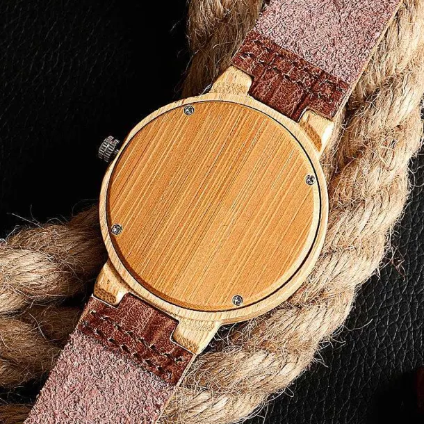 Pokeball Pokemon Bambus Holz Armbanduhr