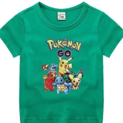 Pokemon Baumwolle T-Shirt Fur Kinder - Viele Motive Und Farben