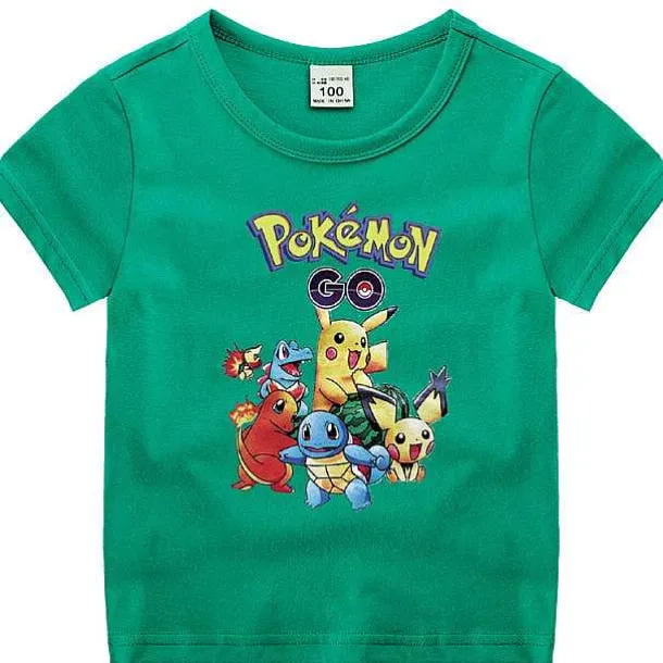 Pokemon Baumwolle T-Shirt Fur Kinder - Viele Motive Und Farben