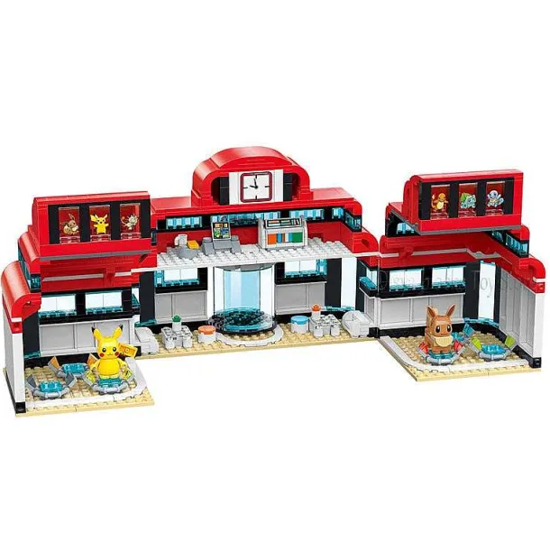 Pokemon Center Haus Baustein Set