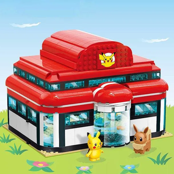 Pokemon Center Haus Baustein Set