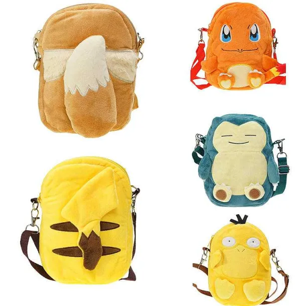 Pokemon (Charmander, Psyduck, Pikachu, Eevee, Snorlax) Plusch Kinder Tasche