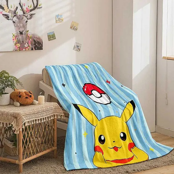 Pokemon Decke In Vielen Motiven (Pikachu, Evoli Etc.)