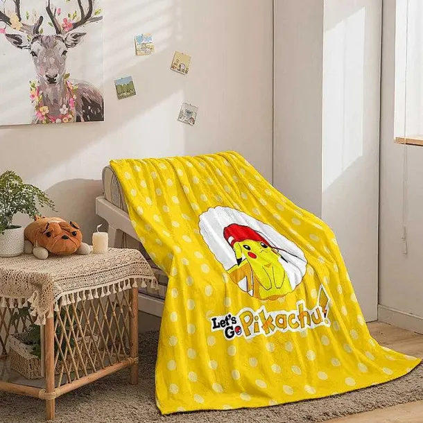 Pokemon Decke In Vielen Motiven (Pikachu, Evoli Etc.)