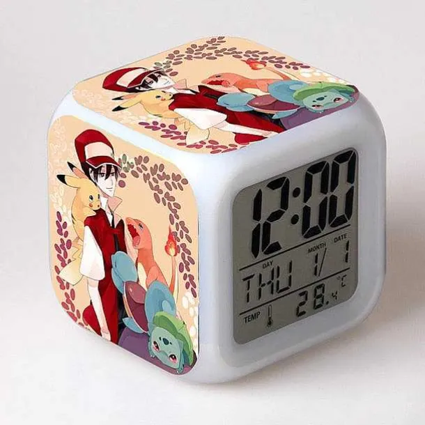 Pokemon Digital Wecker / Uhr - 7 Farben (19 Verschiedene Motive)