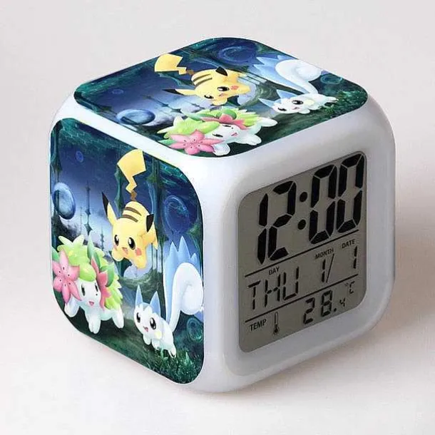 Pokemon Digital Wecker / Uhr - 7 Farben (19 Verschiedene Motive)
